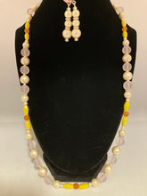 Load image into Gallery viewer, Pearl and Opal necklace with matching earrings
