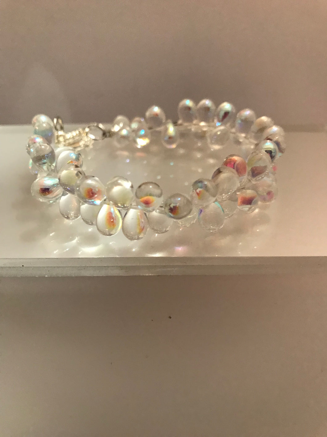 Crystal glass bracelet
