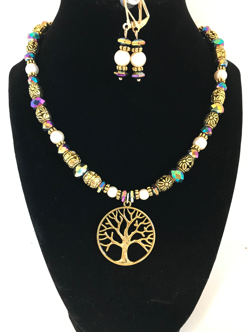 Tree of Life necklace with matching earrings